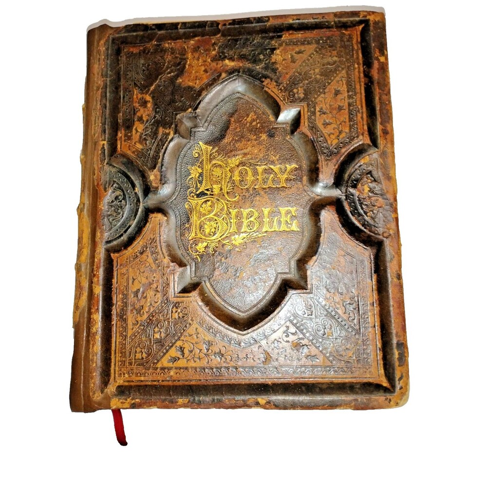 1882 Centenial Holy Bible Family SA Harding MD Mocksville NC genealogy 1745-1842